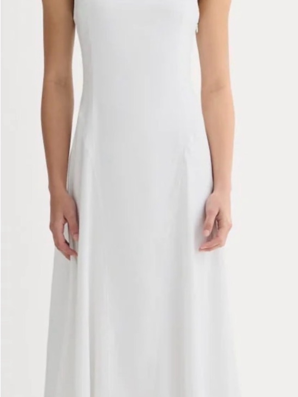 EVERLANE THE SEAMED DRESS IN STRETCH LINEN